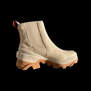 Sorel Brex Chelsea Boot WP Leather Evereve Cream Sz 7